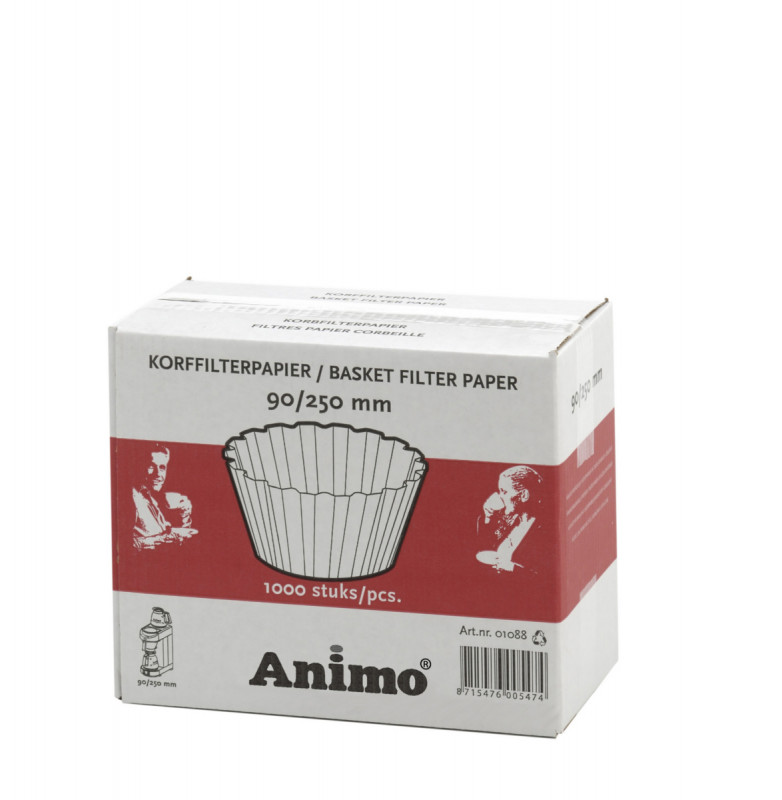 Filtre machine à café conique blanc Ø 250 mm 90 mm Animo (1000 pièces)