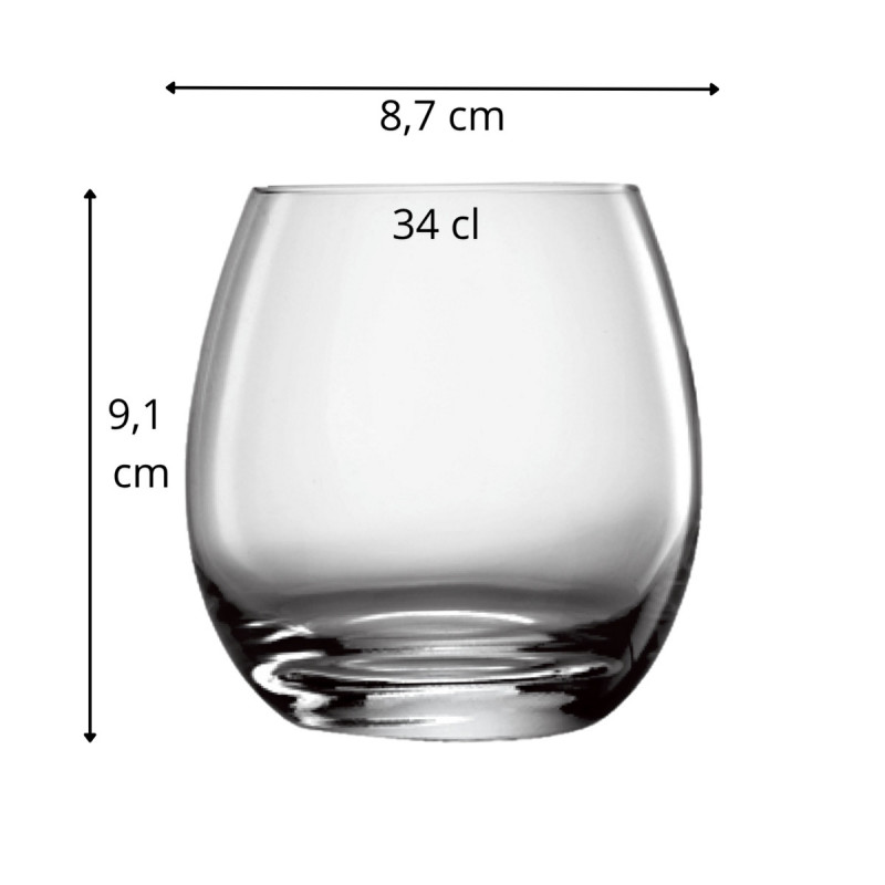 Gobelet verre cristallin 34 cl Ametista Luigi Bormioli