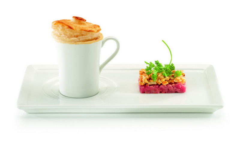 Saladier ovale ivoire porcelaine vitrifiée 23,5 cm Fine Dine Rak