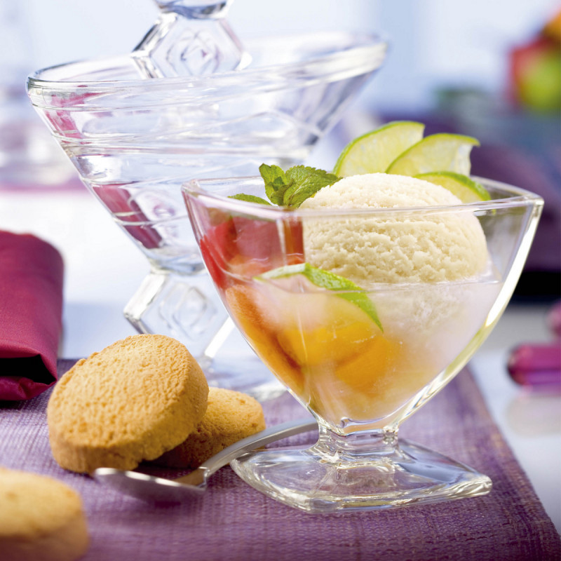 Coupe à dessert rond transparent verre pressé Ø 8 cm Carat La Rochere