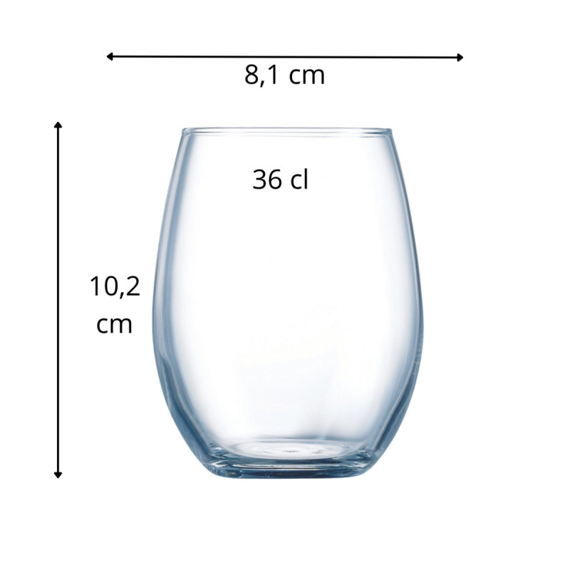Gobelet forme haute verre cristallin 36 cl Primary Chef & Sommelier