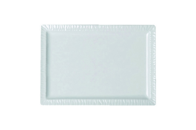 Assiette plate rectangulaire ivoire porcelaine vitrifiée 29,1x12,1 cm Playa Rak