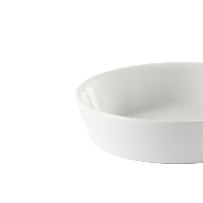 Plat à crème brûlée rond blanc porcelaine Ø 14 cm Prismo Pro.mundi