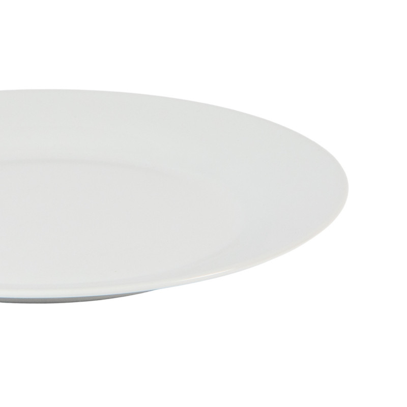 Assiette plate rond blanc porcelaine Ø 27 cm Bazik Essentials Collection