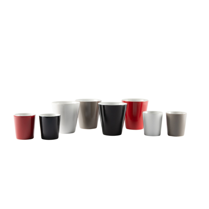 Gobelet rond rouge grès émaillé 20 cl Ø 8,5 cm Prismo Pro.mundi