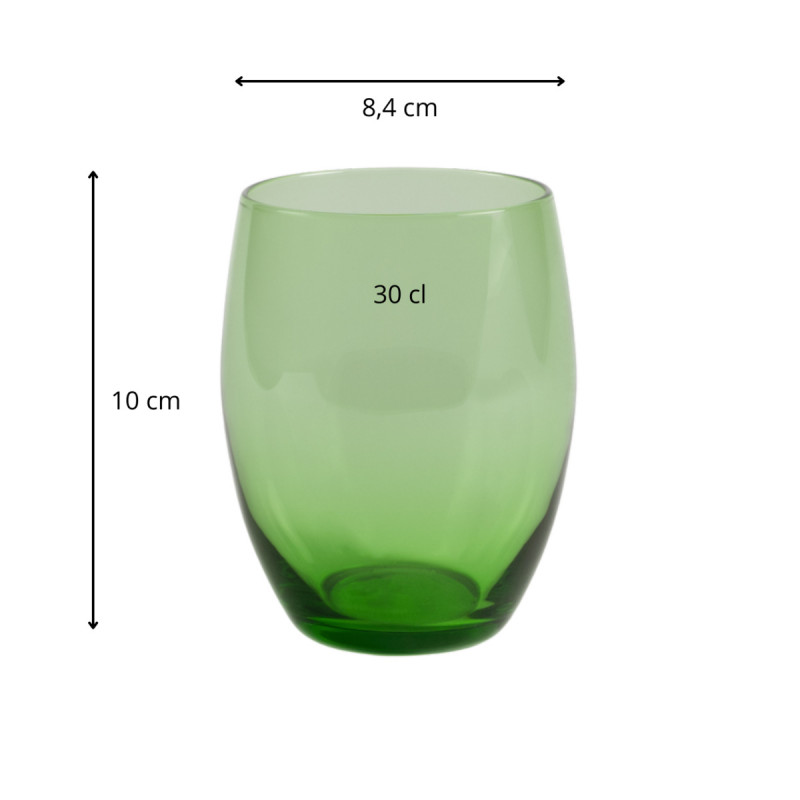 Gobelet forme basse vert verre 30 cl Baya Pro.mundi
