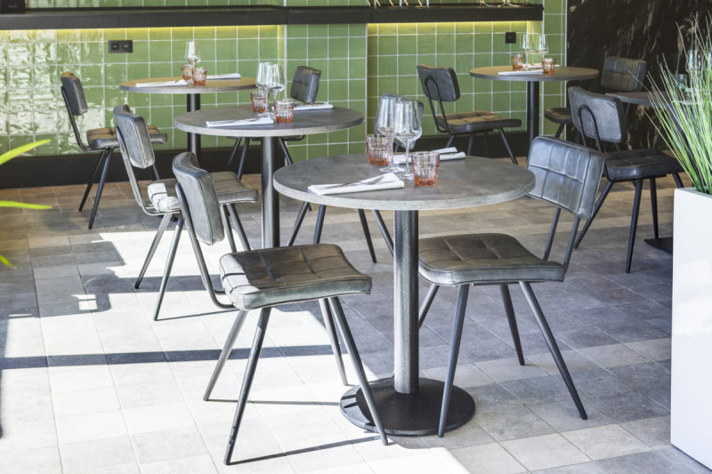 Pied de table noir Ø 55 cm 73 cm Rome Flexmob