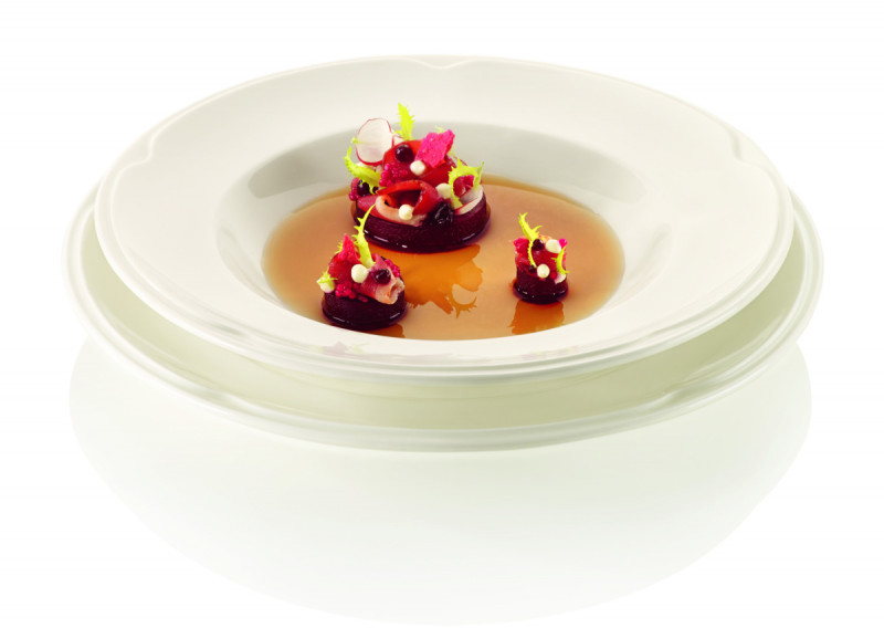 Assiette creuse rond ivoire porcelaine vitrifiée Ø 30 cm Anna Rak