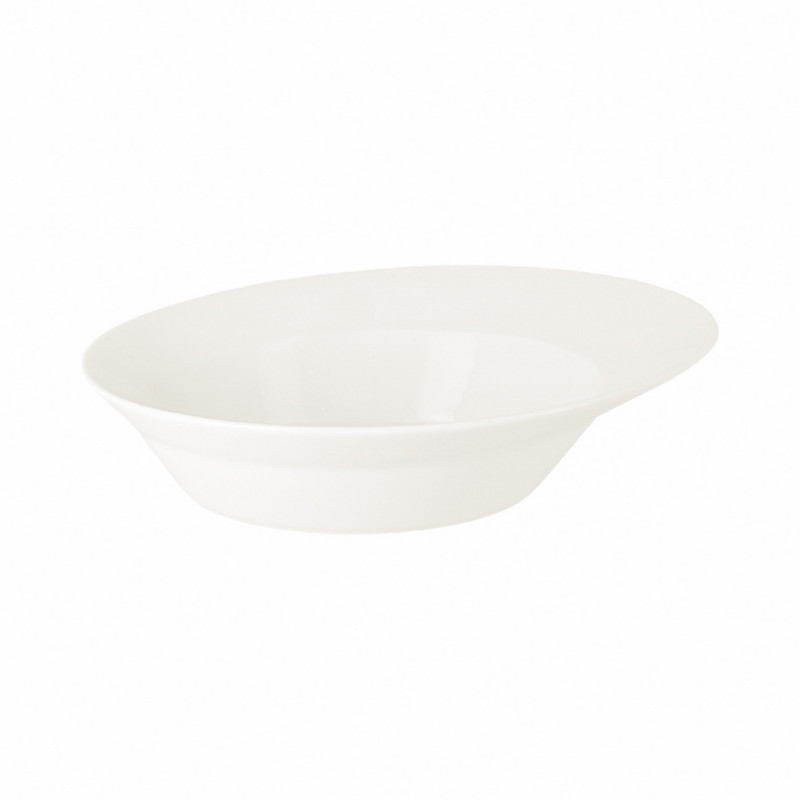 Saladier ovale ivoire porcelaine vitrifiée 20,2 cm Giro Rak