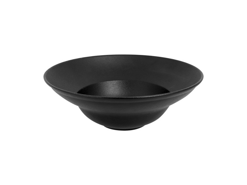 Assiette extra creuse rond noir porcelaine vitrifiée Ø 29 cm Neo Fusion Rak