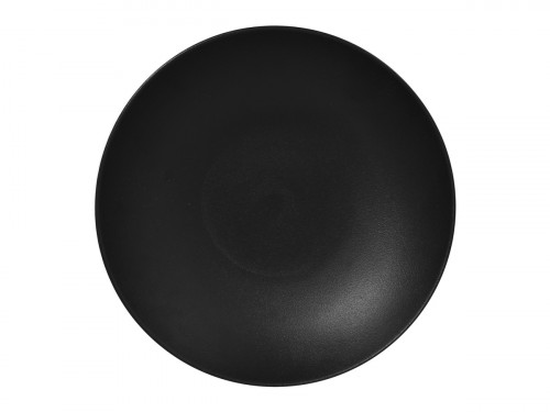 Assiette coupe creuse rond noir porcelaine vitrifiée Neo Fusion Rak