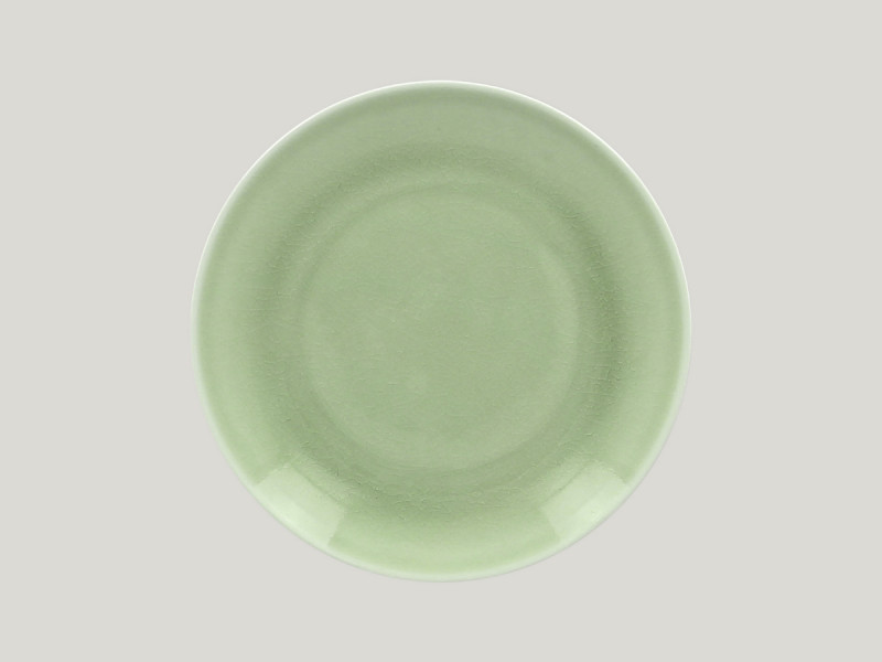 Assiette coupe plate rond vert porcelaine Ø 27 cm Vintage Rak Rak