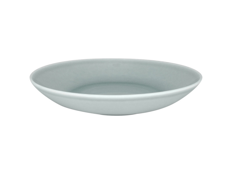 Assiette coupe creuse rond bleu porcelaine vitrifiée Ø 29,9 cm Vintage Rak
