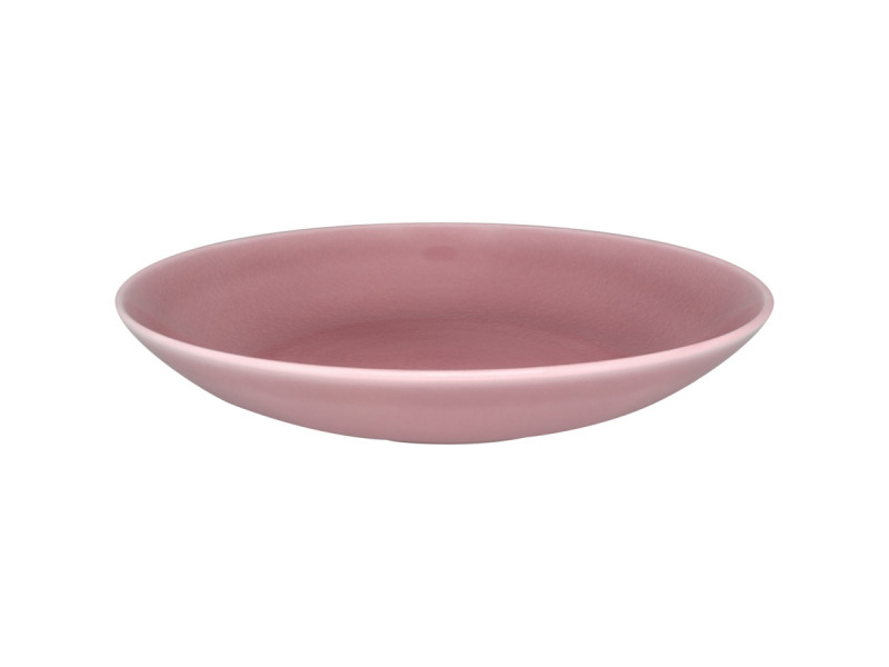 Assiette coupe creuse rond rose porcelaine vitrifiée Ø 29,9 cm Vintage Rak