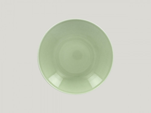Assiette coupe creuse rond vert porcelaine Ø 26 cm Vintage Rak Rak