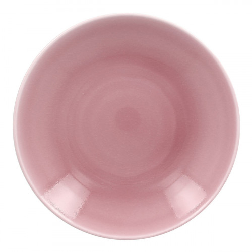 Assiette coupe creuse rond rose porcelaine vitrifiée Ø 22,2 cm Vintage Rak
