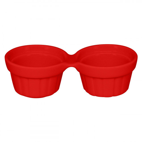 Ramequin rond rouge porcelaine vitrifiée 13x6 cm Chefs Fusion Rak