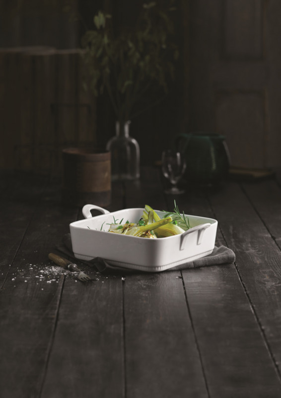 Plat à lasagnes rectangulaire blanc porcelaine culinaire 29x24 cm Toulouse Pillivuyt