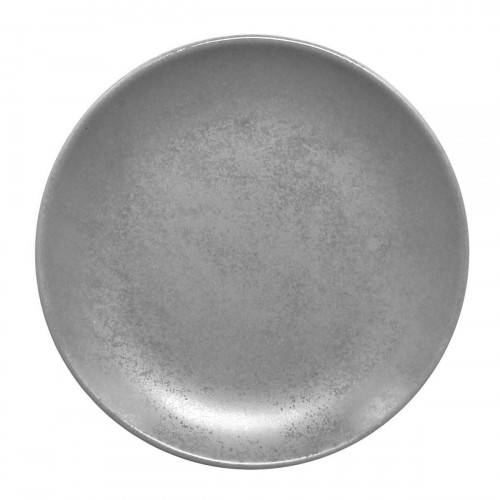 Assiette coupe plate rond gris porcelaine vitrifiée Ø 29,3 cm Shale Rak