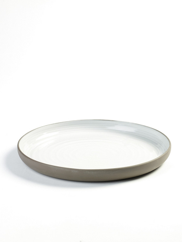 Assiette plate rond taupe porcelaine Ø 31 cm Dusk Serax