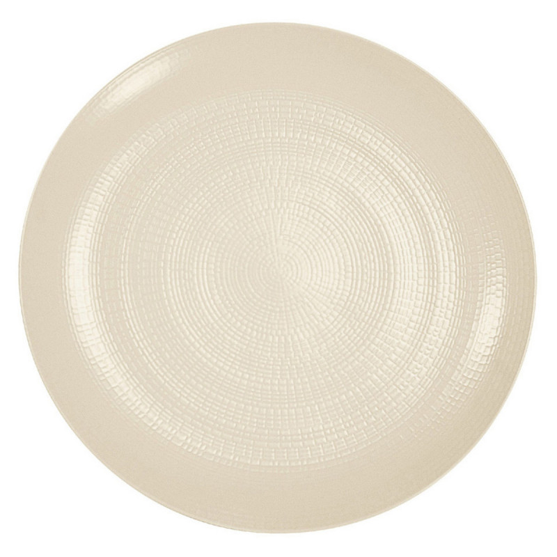 Assiette coupe plate rond kaolin grès émaillé Ø 31,5 cm Modulo Nature Degrenne