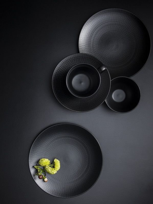 Assiette coupe plate rond pierre de lave grès émaillé Ø 31,5 cm Modulo Nature Degrenne