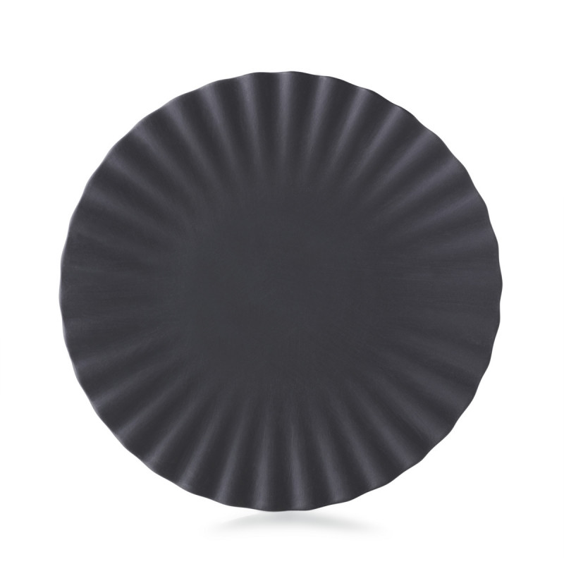 Assiette plate rond noir porcelaine culinaire Ø 17 cm Pekoe Revol