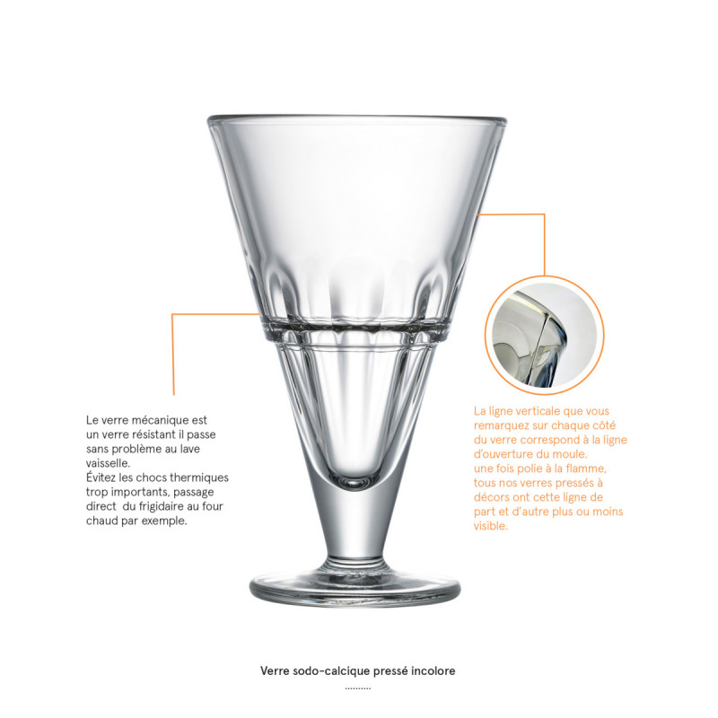 Coupe à dessert transparent verre pressé Ø 10,4 cm Excelsior La Rochere