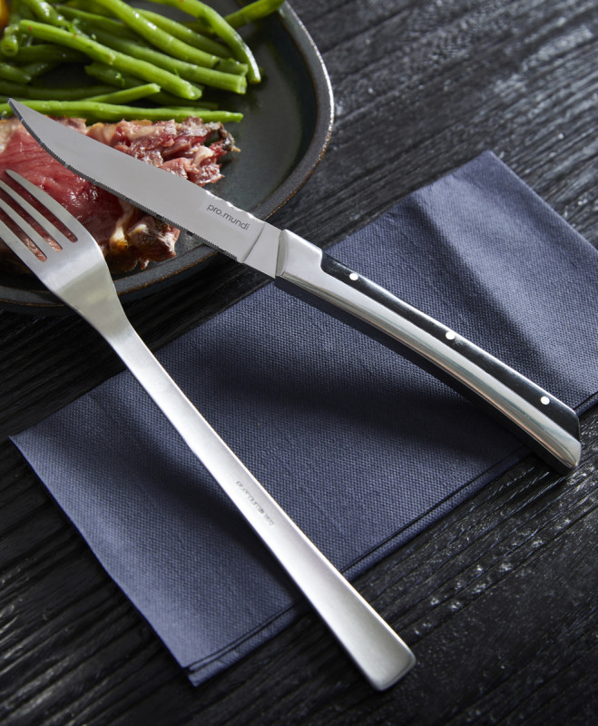 Couteau à steak noir 22,5 cm Supreme Pro.mundi