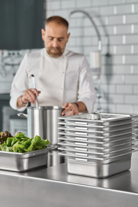 Bac GN 1/3 inox 18/10 P6,5 cm 2,5 L Pujadas