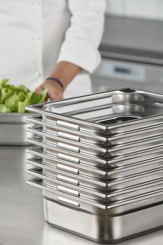 Bac GN 1/6 inox 18/10 P10 cm 1,6 L Pujadas