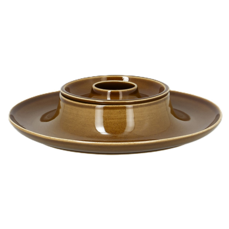 Couvercle rond bronze porcelaine vitrifiée Ø 13 cm Ashore Rak