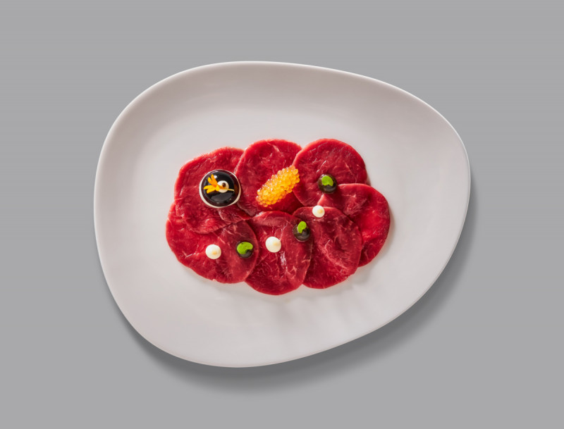 Assiette plate ovale ivoire porcelaine vitrifiée 22,2x18,1 cm Shaped Rak