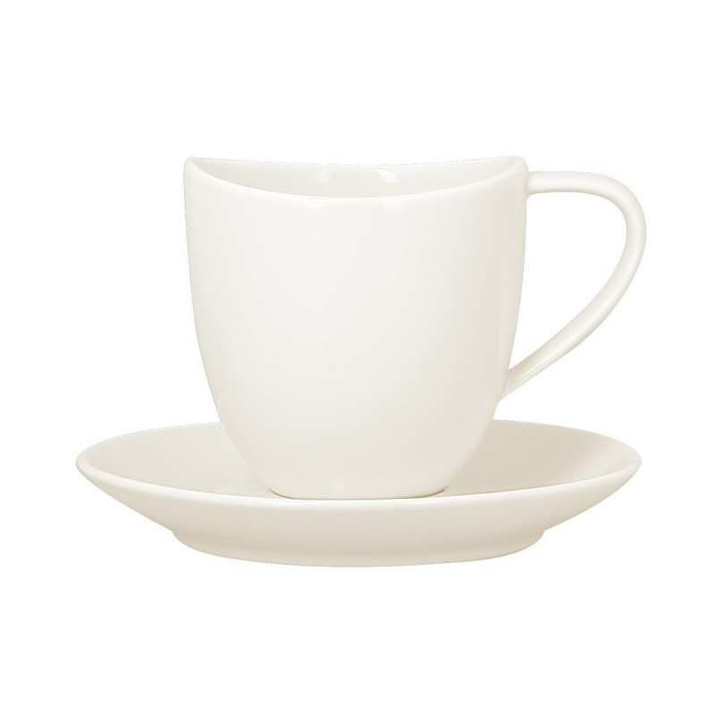 Sous tasse à espresso ivoire porcelaine vitrifiée Ø 12 cm Swirls Rak