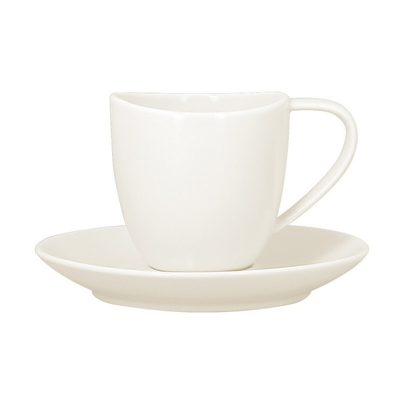 Sous tasse à espresso ivoire porcelaine vitrifiée Ø 12 cm Swirls Rak