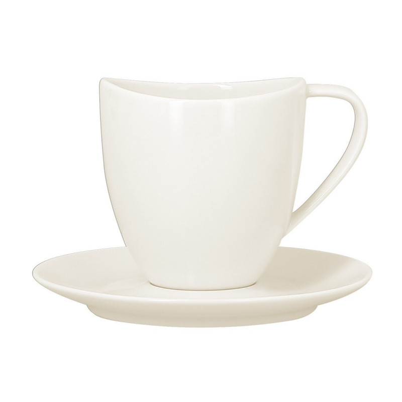 Sous tasse à thé ivoire porcelaine vitrifiée Ø 15 cm Swirls Rak