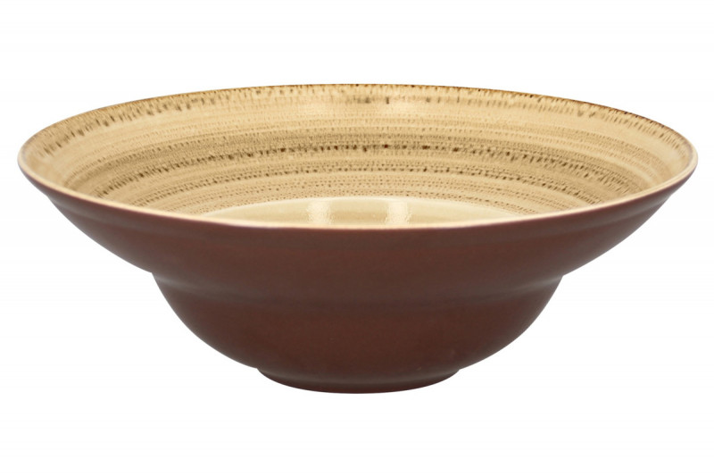 Assiette extra creuse rond beige porcelaine vitrifiée Ø 26,1 cm Twirl Rak