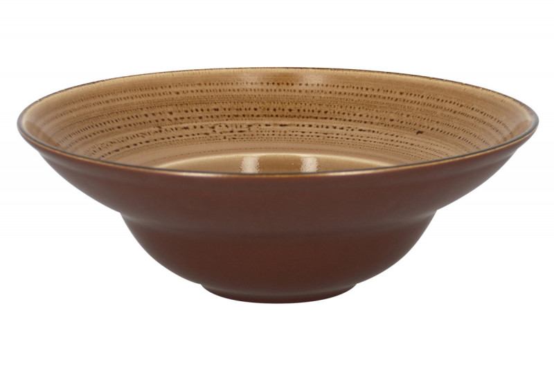 Assiette extra creuse rond beige porcelaine vitrifiée Ø 26,1 cm Twirl Rak