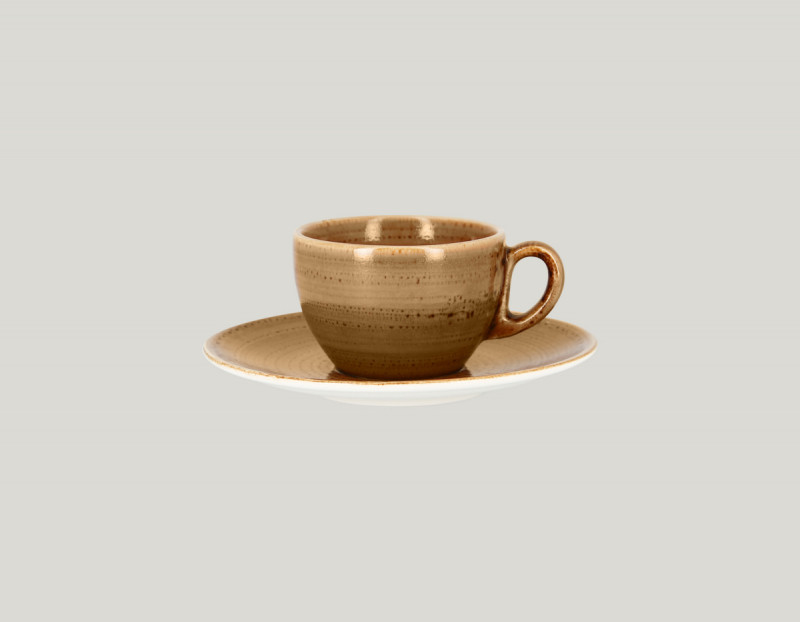 Tasse à café marron porcelaine vitrifiée 23 cl Ø 9 cm Twirl Rak