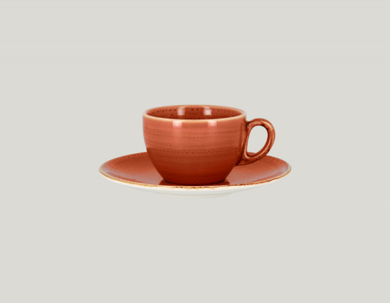 Tasse à café brun porcelaine vitrifiée 23 cl Ø 9 cm Twirl Rak