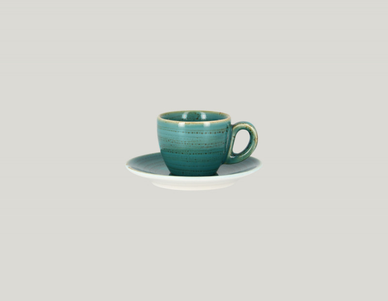 Tasse à expresso bleu porcelaine vitrifiée 8 cl Ø 6,5 cm Twirl Rak