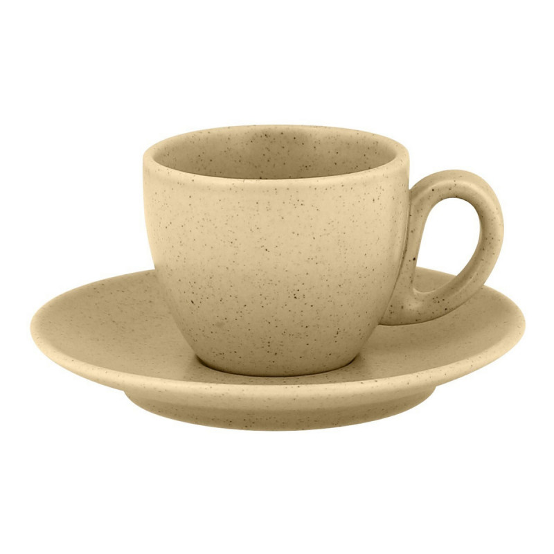 Sous tasse à espresso beige porcelaine vitrifiée Ø 12,5 cm Genesis Rak
