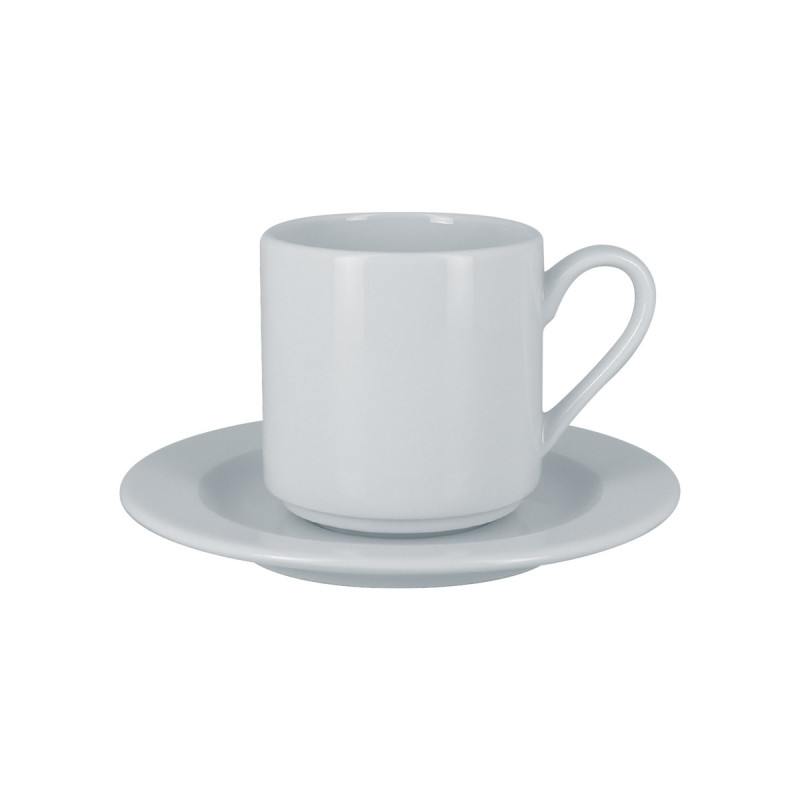 Tasse à thé empilable blanc porcelaine vitrifiée 23 cl Ø 8 cm Access Rak