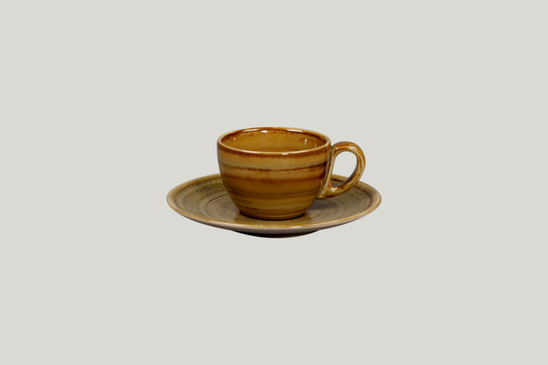 Sous tasse à café rond beige porcelaine Ø 15 cm Rakstone Spot Rak