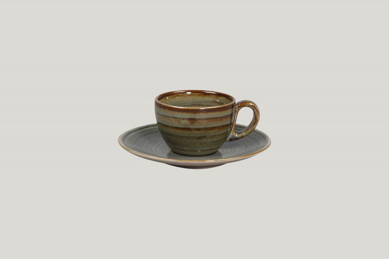 Sous tasse à café rond gris porcelaine Ø 15 cm Rakstone Spot Rak