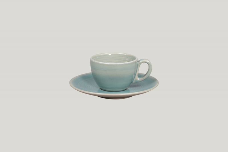 Sous tasse à café rond bleu porcelaine Ø 15 cm Rakstone Spot Rak