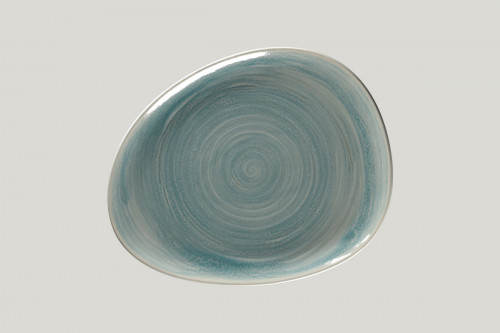 Assiette coupe plate triangulaire Saphire porcelaine vitrifiée 27,9x22,4 cm Rakstone Spot Rak