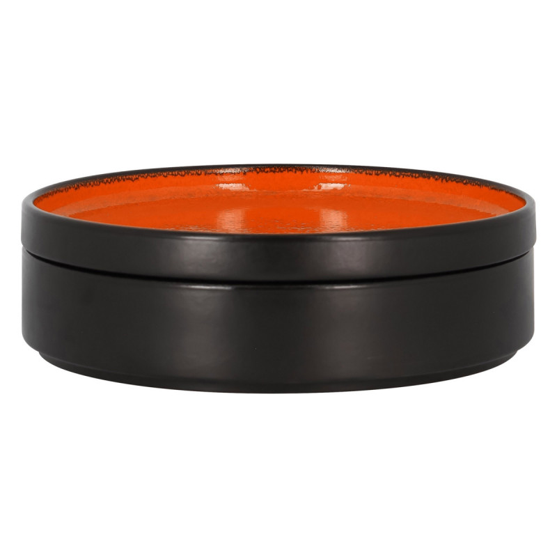 Assiette plate rond orange porcelaine vitrifiée Ø 15,7 cm Fire Rak
