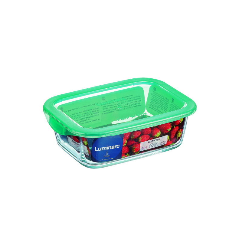 Boîte avec couvercle hermétique rectangulaire transparent verre trempé 25,1 cm Keep'n Box Luminarc