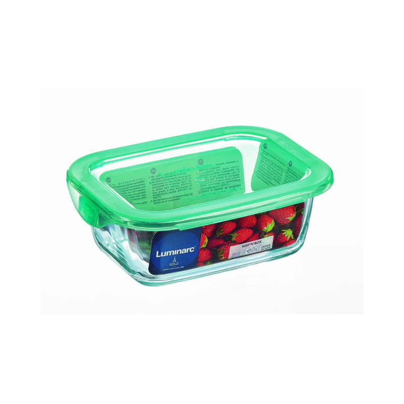Boîte avec couvercle hermétique rectangulaire transparent verre trempé 20,5 cm Keep'n Box Luminarc